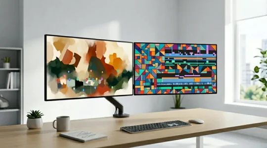 Split screen comparison of video editing workstations showing collaborative review interfaces