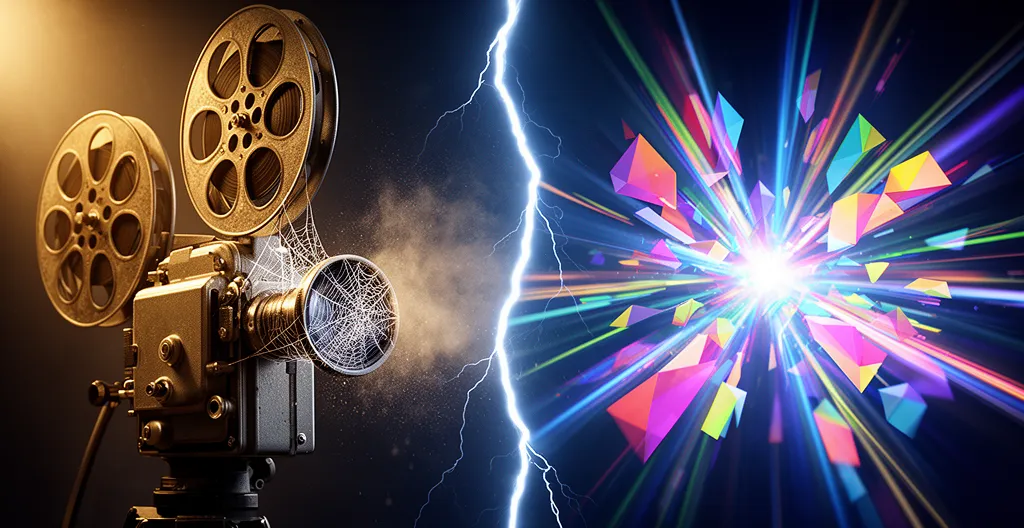 Split screen composition showing contrasting approaches to video intros for modern brand retention