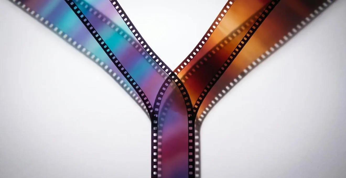 Split screen showing two video versions side by side for comparison, symbolizing version control.